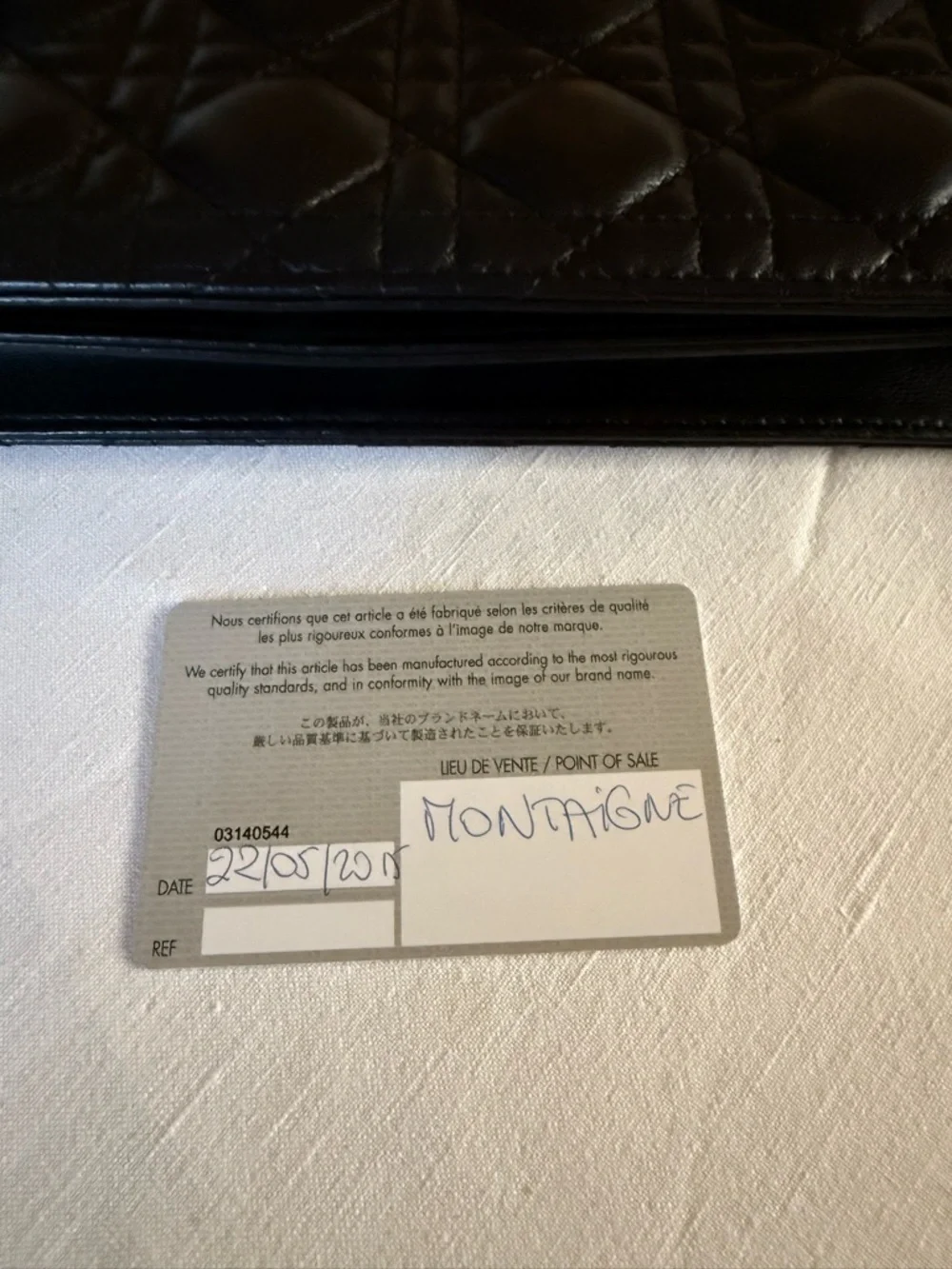 DIOR Lady Dior Pouch Black Cannage Lambskin with Detachable Chain - Picture 8 of 9